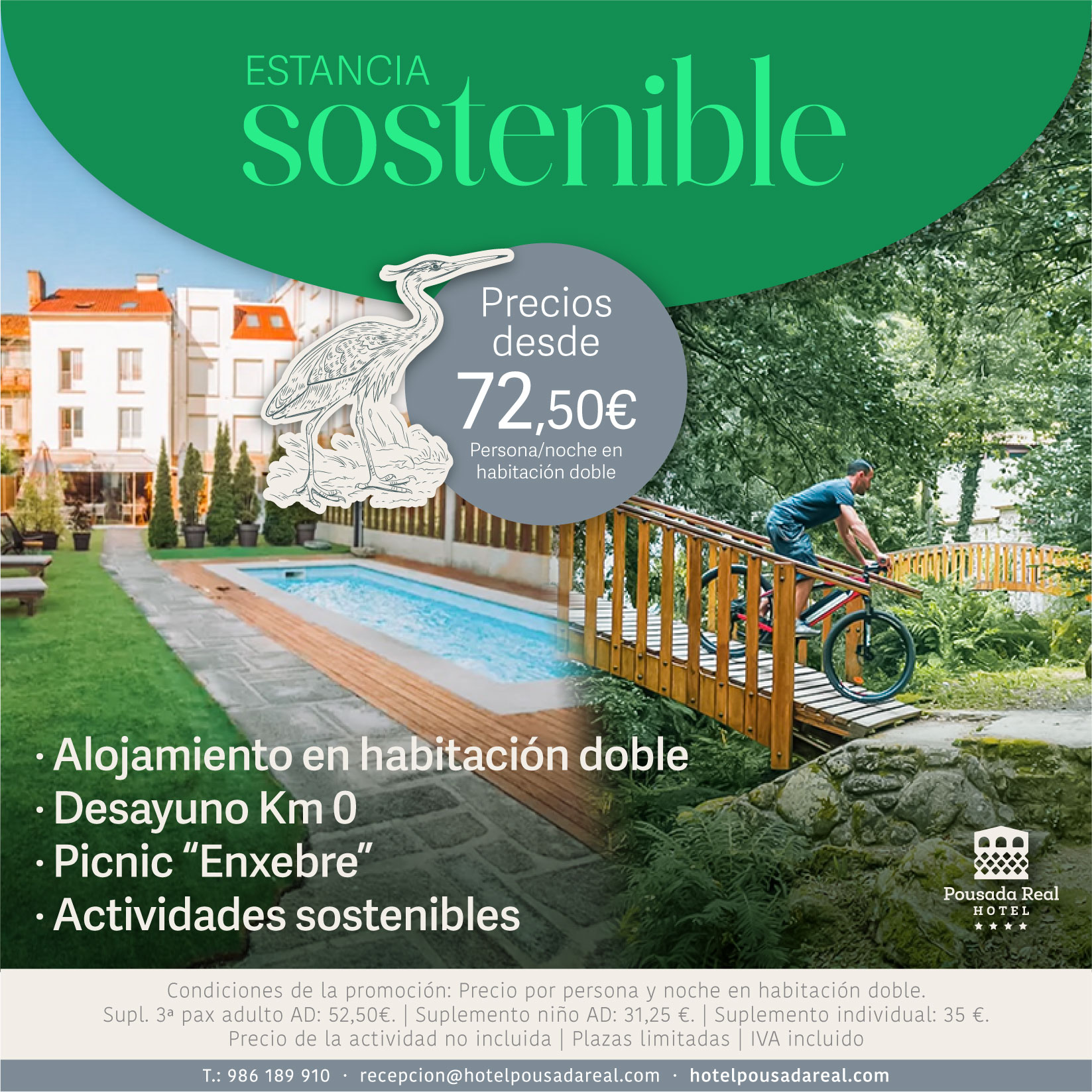 Experiencia Sostenible en Hotel Pousada Real con desayuno km 0 y picnic gallego